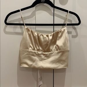 Zara gold crop top